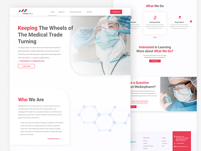 Medical Website Design clean clean ui inspiration landing page medical medical company medical website modern pharmacy web design website design website inspiration