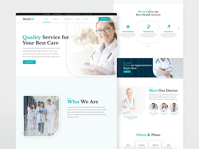 Medical Website Company Profile clean ui company profile health inspiration medical medical company medical website modern website website design website inspiration