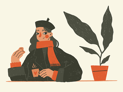 autumn coffee illustration animation
