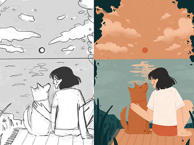 summer. background book illustration character comics feminism girl character illustration illustration animation texture иллюстрация