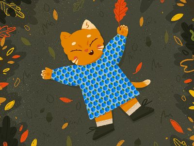 Autumn animation background book illustration character design girl character illustration illustration animation иллюстрация