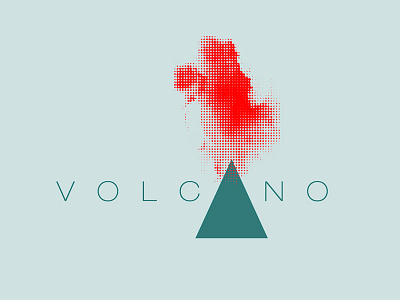 Volcano eruption logo volcano