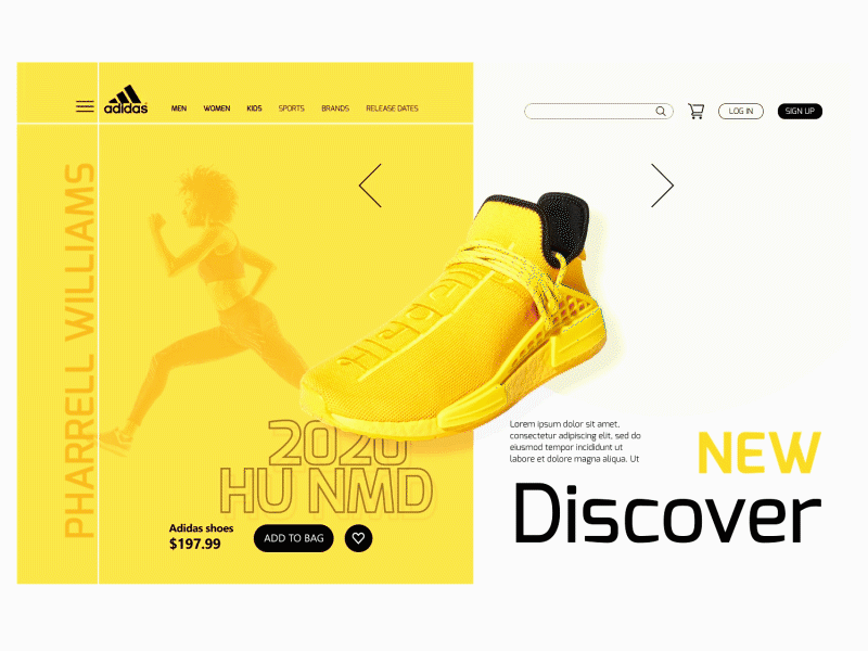 Adidas website redesign adidas design ui ui design web design website design