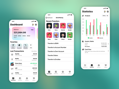 Financial app - Wallet app bank dashboard financial ios mobile ui design ux wallet
