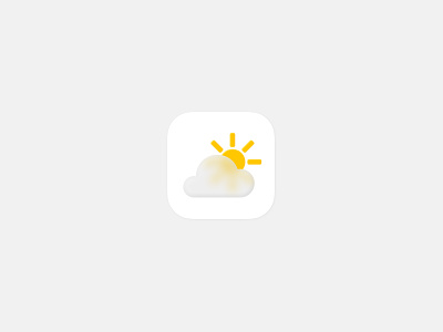 Weather app icon 2d app icon graphic design icon ios minimal mobil simple ui weather app icon wheather
