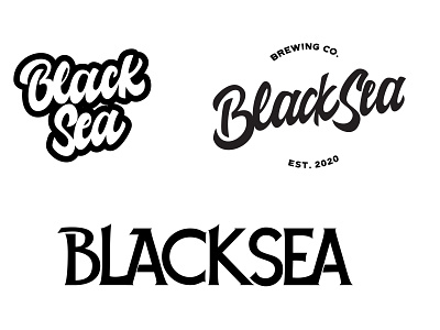 Black Sea Brewing Co. Logo Design Concepts brewing company design lettering logo vector