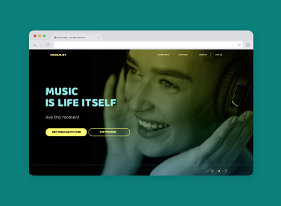 Musicality adobe xd design inspiration photoshop typography ui ux web