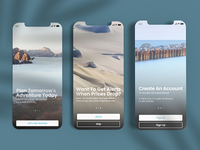 travel app on boarding adobe xd app design inspiration logo photoshop typography ui ux web