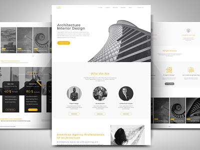 Architecture Agency website concept 🌺 adobe xd app design illustration inspiration photoshop typography ux web website
