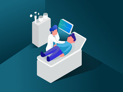 Medical Check-up Illustration character check up design dribbble flat health illustration medical medical care medical illustration ui web work