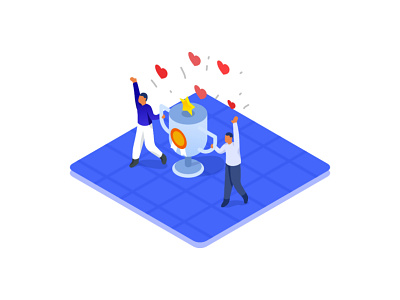 winner character design dribbble flat icon illustration isometric typography ui web winner work