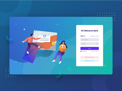 Login page Illustration character design dribbble flat illustration loginpage page sign ui vector web