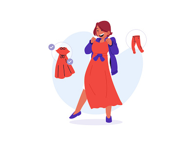 Woman Shopping Illustration payment