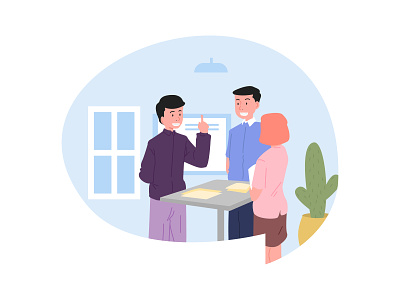 focus group discussion character design discussion dribbble flat illustration ui