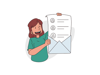 Get contact Illustration character contact dribbble flat get contact illustration ui vector