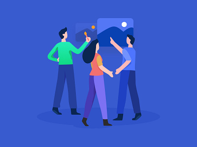 project discussion animation branding build charachter character design dribbble flat icon illustration isometric line logo message ui vector web website work