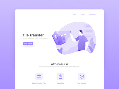 File Transfer design dribbble flat icon illustration ui ux web