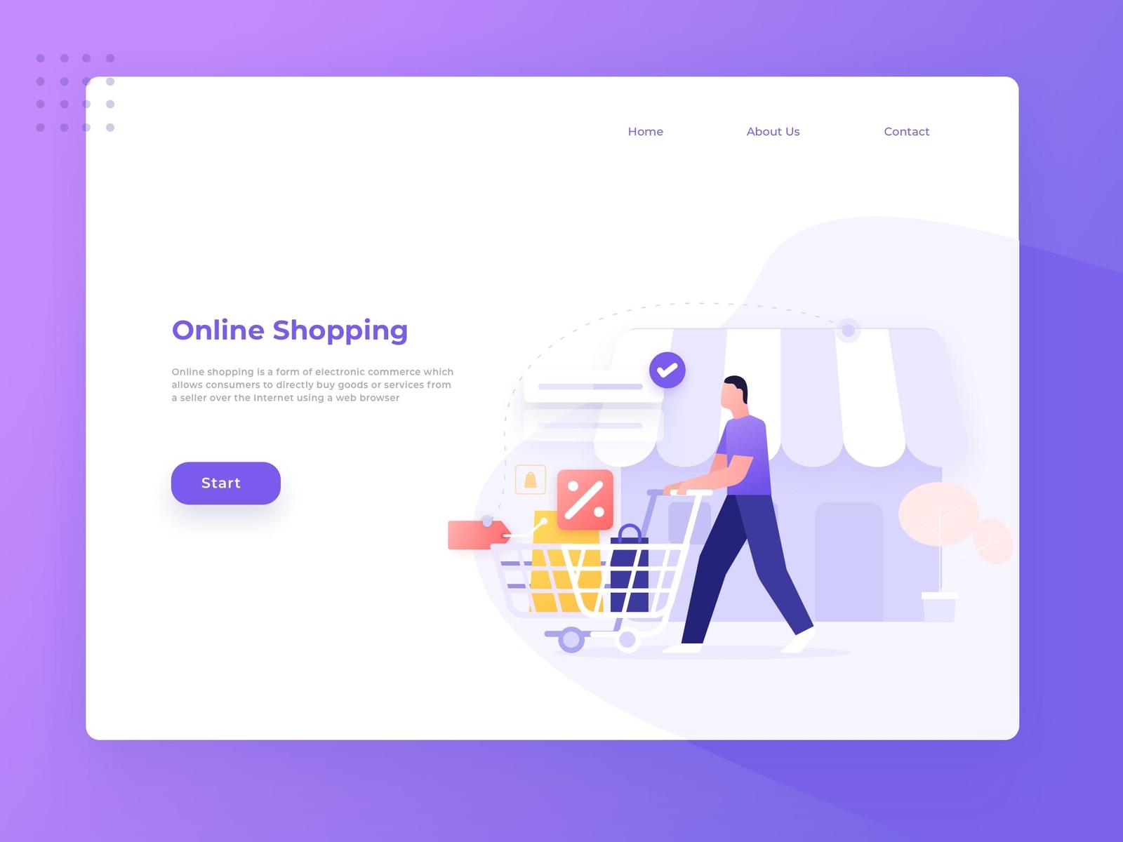 Online Shopping Landing Page by mursyid uchy on Dribbble