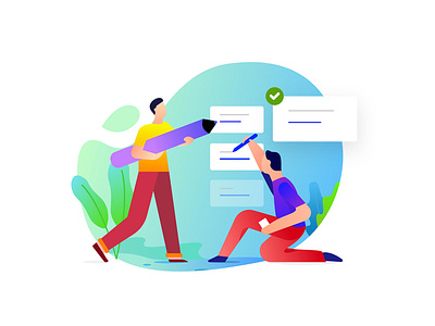 Creative Work character design dribbble flat icon illustration ui web work