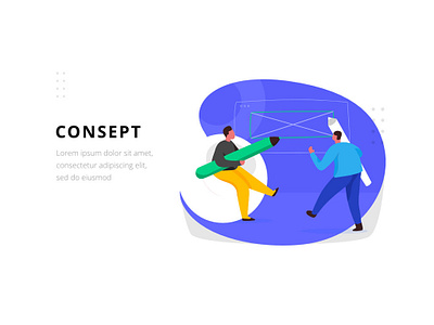 Consept illustration charachter character design dribbble flat illustration isometric minimal type ui ux vector web website work