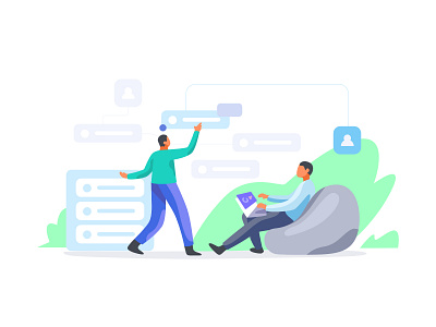 Task Management character design dribbble flat illustration task task management ui web work