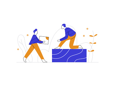 team work character design dribbble flat illustration startup team teamwork ui web work