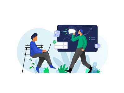 Marketing Strategy character design dribbble flat icon illustration marketing strategy ui vector web