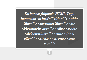 Theme 5 - erlaubte HTML-Tags bp buntepixel css3 html tags theme theme 5 tooltip wordpress