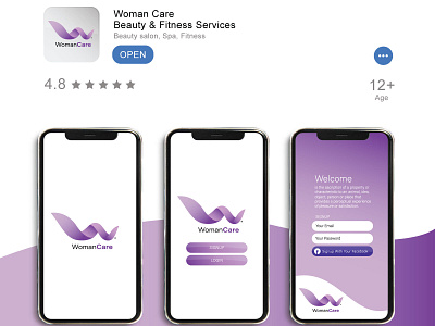 Woman Care App brand branding branding design design illustration logo design