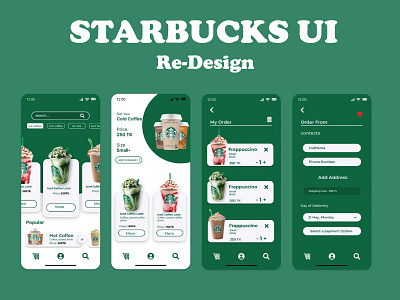 Coffee UI Re-design 3d animation branding figma graphic design logo motion graphics ui