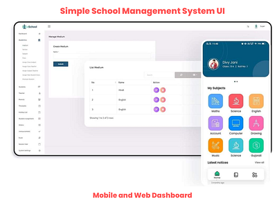 Simple School Management System UI 3d animation brand brand design brand identity branding branding design design graphic design illustration logo logo design logodesign motion graphics ui