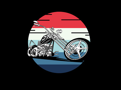 Rider Bike Illustration t-shirt design