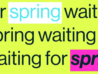 Waiting for Spring graphic design poster poster art poster design typographic poster