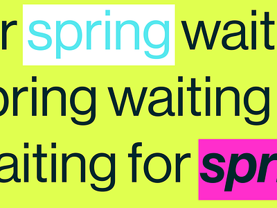 Waiting for Spring graphic design poster poster art poster design typographic poster