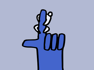 around the finger cartoon finger illustration logo poster art vector