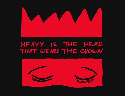 heavy is the head cartoon crown graphic design illustration literature shakespeare