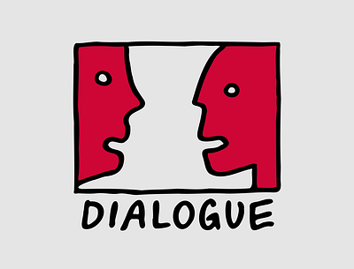 dialogue cartoon dialogue illustration logotype poster art vector