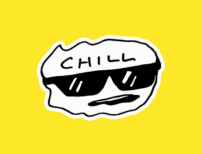 chill cartoon chill cool graphic design illustration poster sticker vector