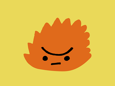 little fire cartoon character fire illustration sticker vector