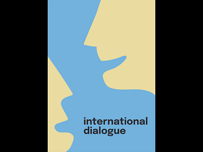 international dialogue branding illustration poster vector
