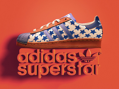 Adidas superstar presentation 3d adidas originals branding design illustration