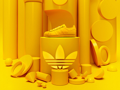 Adidas superstar presentation 3d adidas originals branding colors design illustration