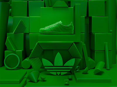 Adidas superstar presentation 3d adidas originals branding color colors design illustration