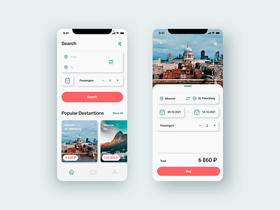 UI/UX concept travel agency design ios ui ux