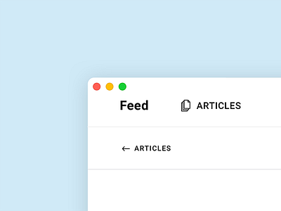 Feed app clean menu navigation simple ui ux visual design
