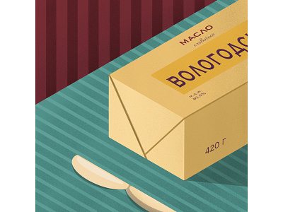 Butter butter design illustration illustrator knife minimalism vector vector art vectorart