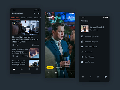 News App - Dark Mode