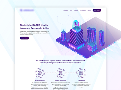 Blockchain-Based Health Insurance Website blockchain clean ui health insurance medical ui design website design