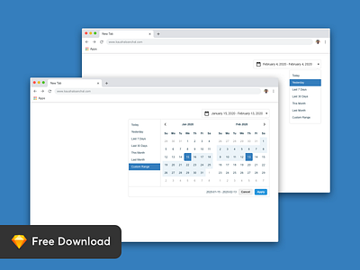 Date Range Picker - Free Sketch