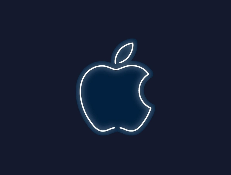 blue and black apple logo